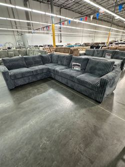 4-Piece Sectional Set
One-Arm Loveseat x 2 + Corner Wedge + Armless Chair

Color: Dark Gray