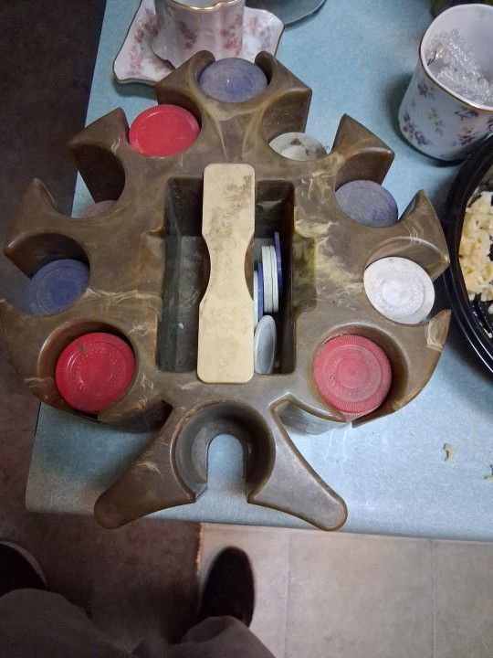 Vintage Poker Chip Holder