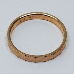 Men's Sterling Silver 925 Band (Gold Plated)  #80243