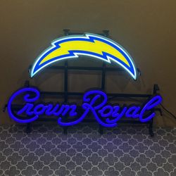 Los Angeles Chargers Crown Royal Neon Sign