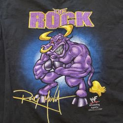 WWF The Rock Bull Tshirt Size XL Good Condition