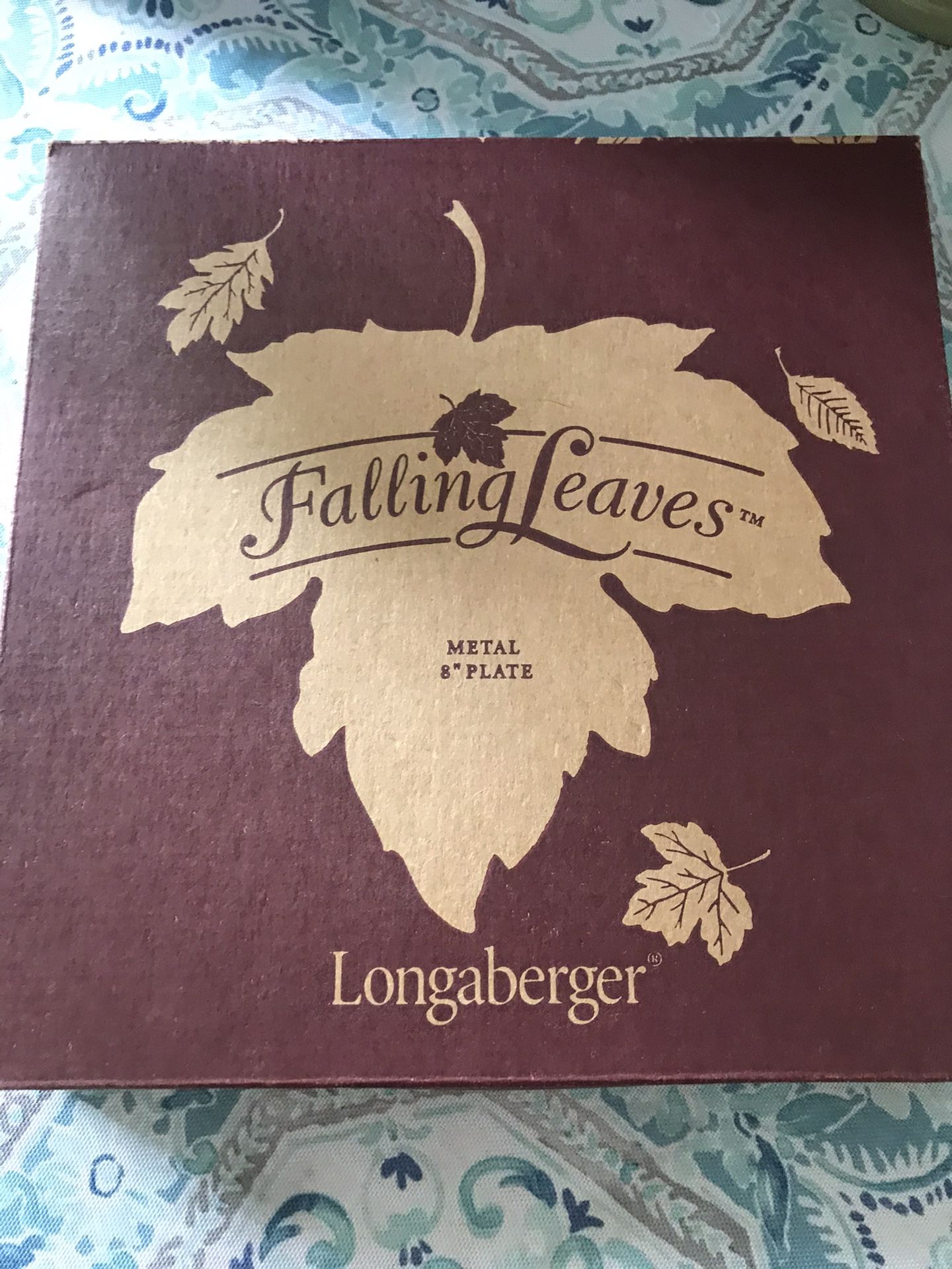 Longaberger Falling Leaves Plate