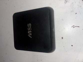 M8S Android TV Box, a classic OTT streaming media player.Rear