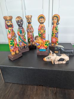 Hand carved Manger wood