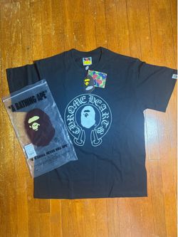 Black and white Chrome Bape Tee