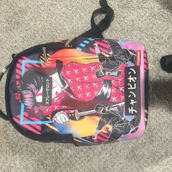 Sprayground Sharkuza DLX Purple Leather Backpack. 