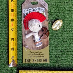 Watchover Voodoo SPARTAN String Funny Protection Mascot Doll Keychain Clip NWT