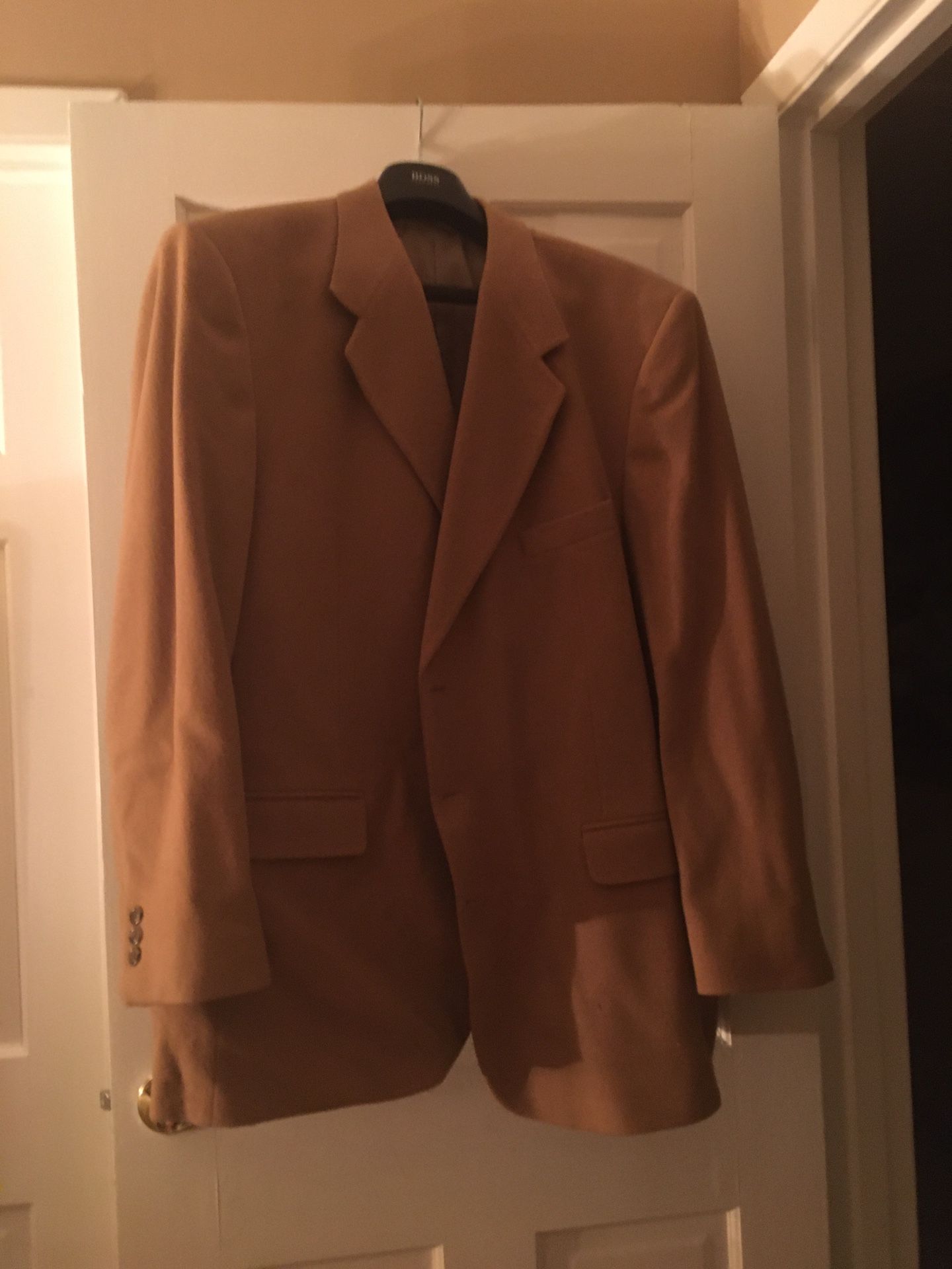 Man Size 50L Camel Wool Blended Sport Jacket