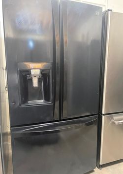 Kenmore 3 Door Black Refrigerator
