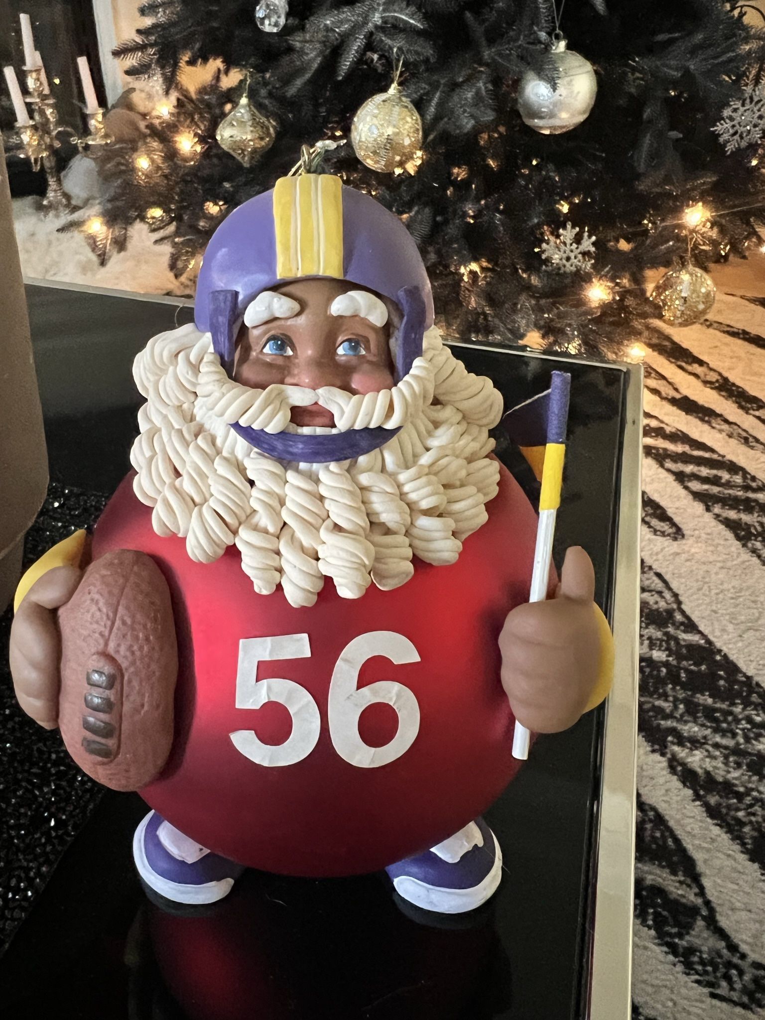 Los Angeles Lakers colors Santa Christmas Ornament by Department 56 