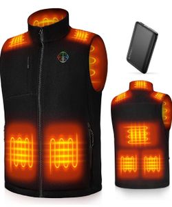KOVNLO Heated Vest for Men with Battery Pack Included, Soft Fleece Smart Electric Lightweight Heated Jacket Size Xl New