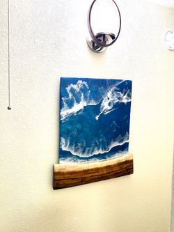 Koa …. Ocean resin wall art. … Moluleia Beach “