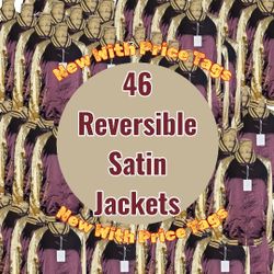 Bundle of 46 Total. PACSUN New With Tags Satin Reversible Light (Unisex)Jackets.