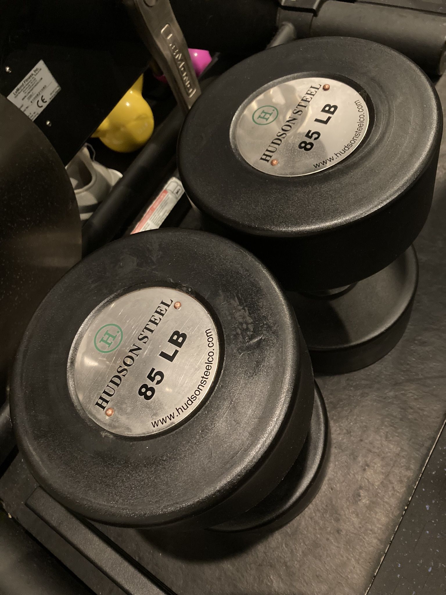 Hudson Steel Brand Commercial Gym Quality Urethane Dumbbells 60’s, 70’s, 85’s And 90’s