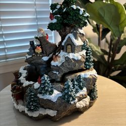 Holiday Santa and Woodland Scene Decoration
