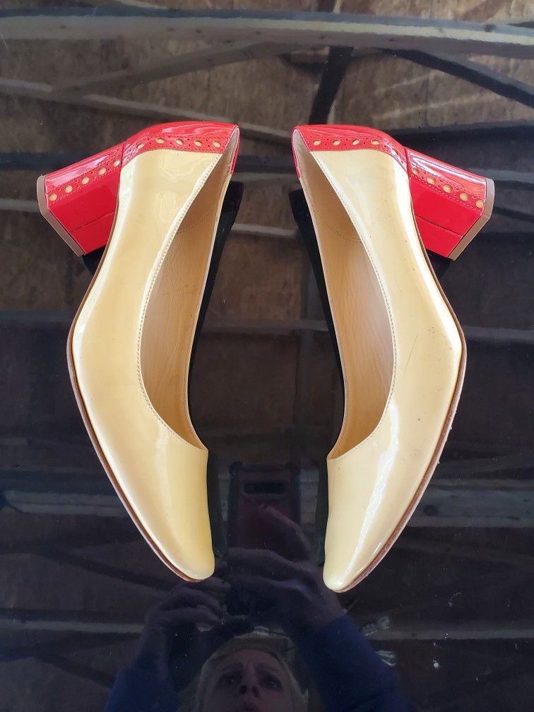 Kate Spade Cream And Cherry Pumps