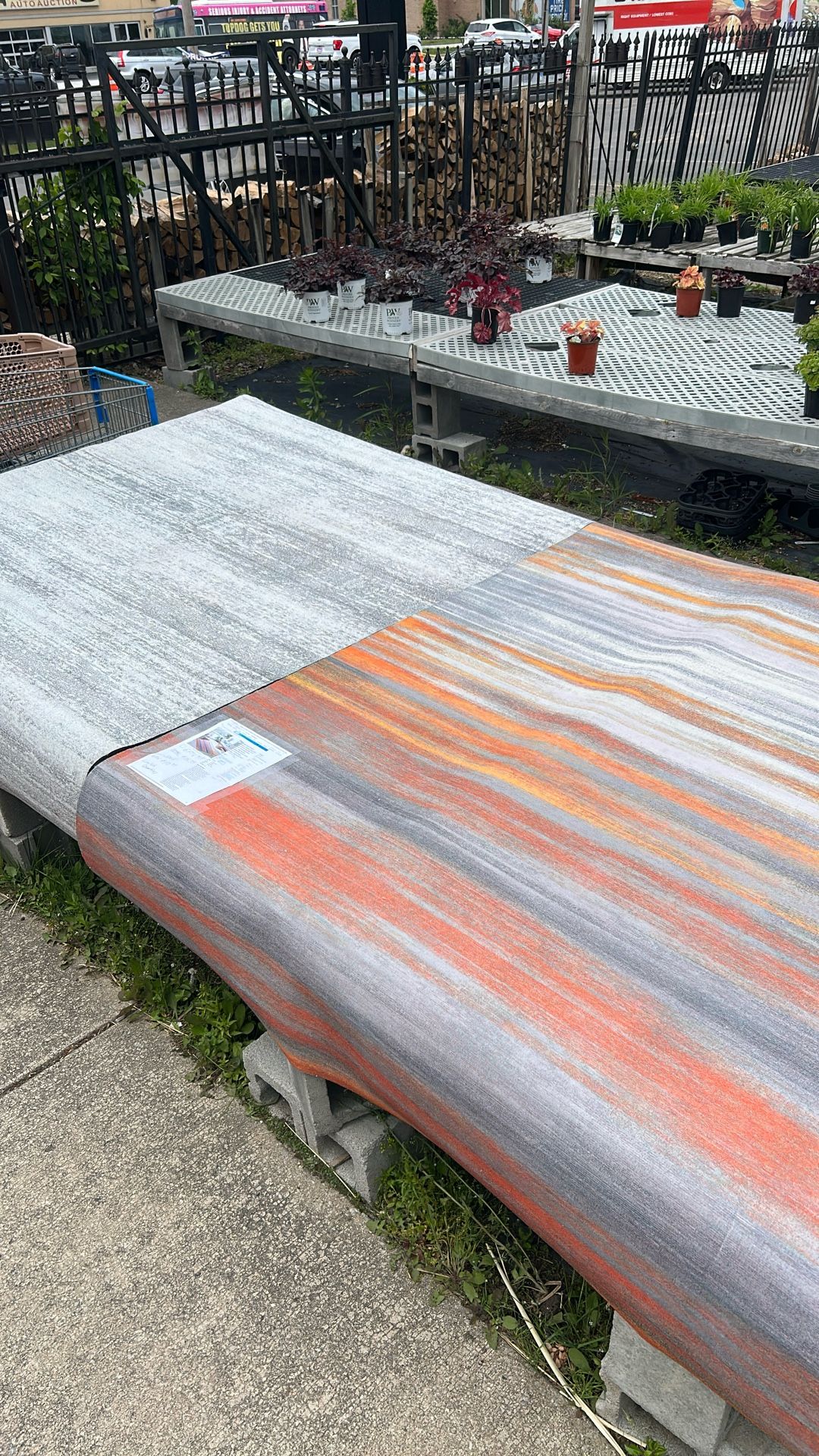 Goasis Lawn Modern Abstract Outdoor Rug Area Rug Runner Rug Mat 0.25" Thick Customized Sizes, Easy -Cleaning Non Shedding Bed Room Living Room 6’ X 9’