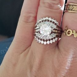 2 Peice Sterling Silver Ring Set