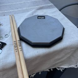 Practice Drum Pad And Sticks (many) 
