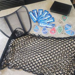 Cargo net(18"x30 stretchy) back  supporter,insurance card holder,7 wipes, 7 car scents