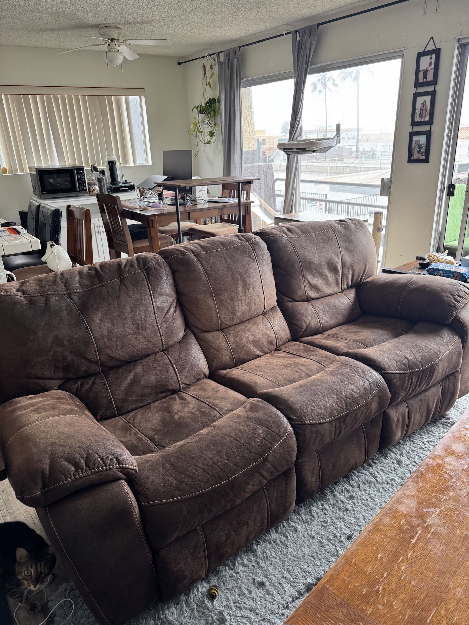 2 piece Recliner couch and recliner chair set