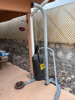 Heavy bag stand with 30lb bag