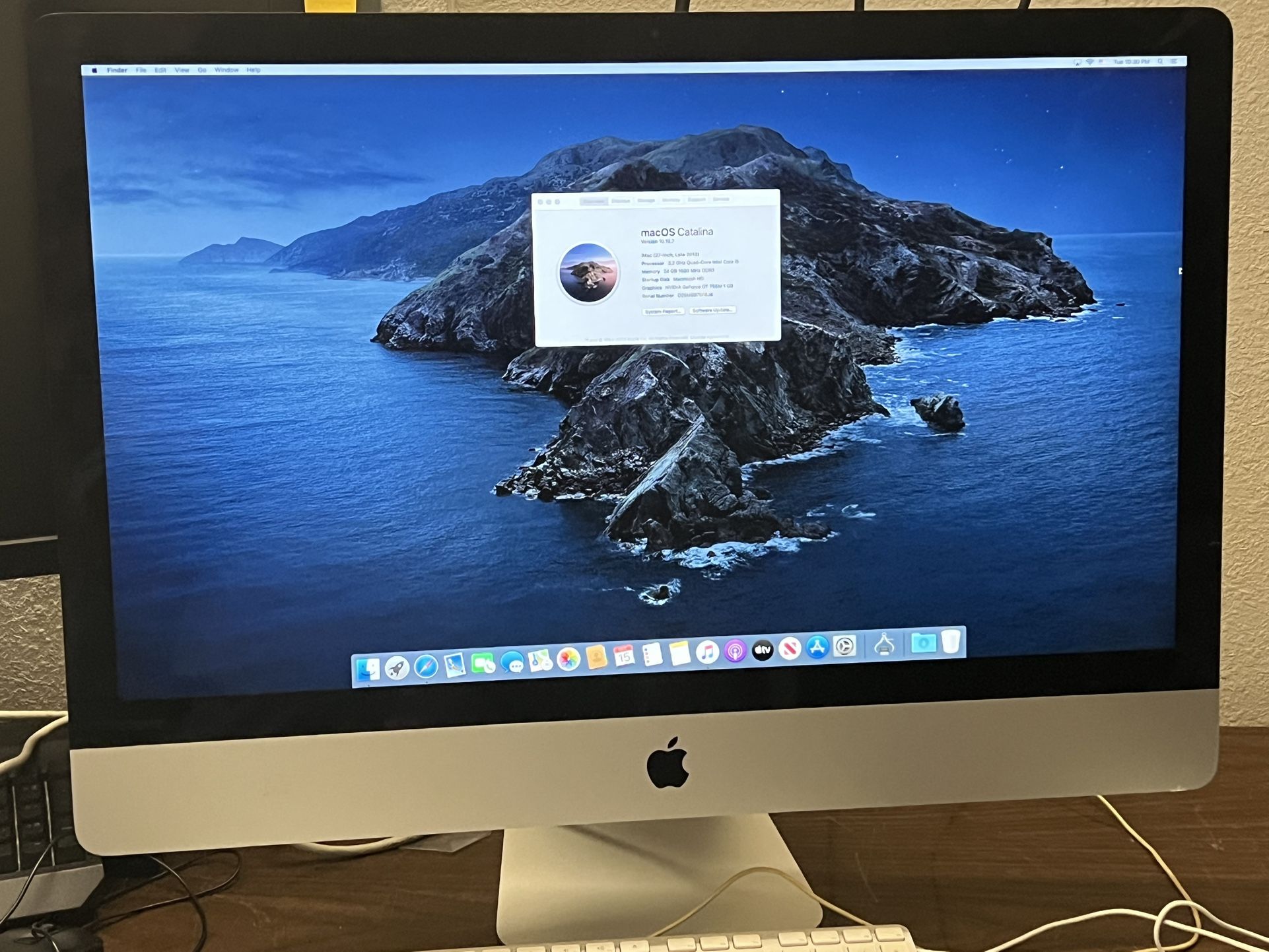 Apple iMac 27” Late 2013 Intel Quad Core , 24gb RAM, Nvidia GeForce GT 755M 1GB, macOS Catalina. Comes with Apple keyboard & Mouse. Packed wi