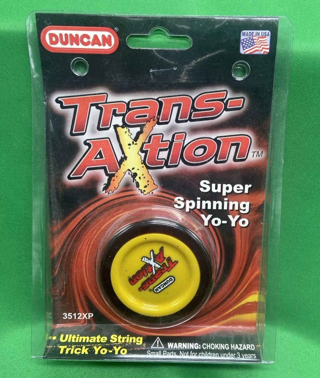 NIP Duncan Yoyo Trans Action Axtion Brand New Yellow Super Spinning Yo-Yo Trick