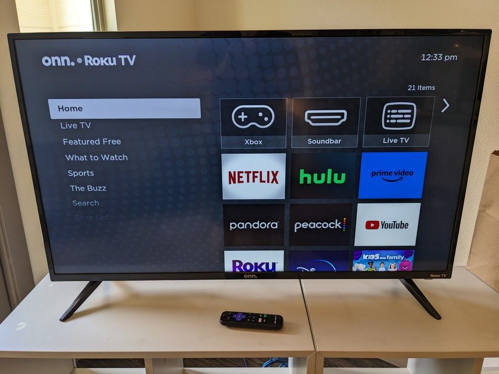 Onn 43" Class 4k UHD 2160p LED Roku Smart TV HDR