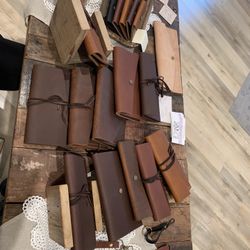 Hand Made And Hand Sewn Leather Wallets Ect