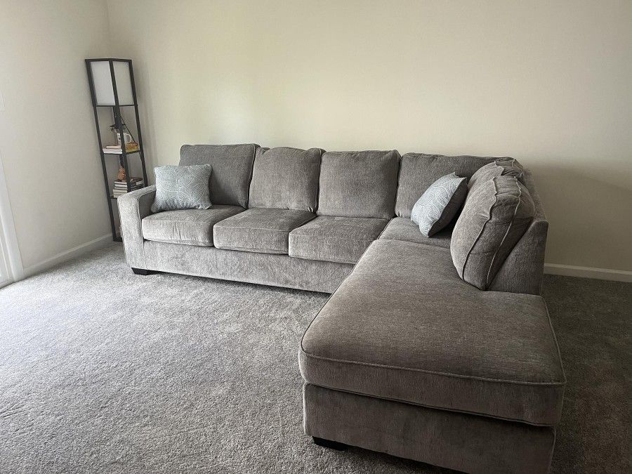 Take Home Pay Later Only $39 Down Payment πL Shaped Modular Alloy Gray Sectional Couch W Chaise π Fast Delivery