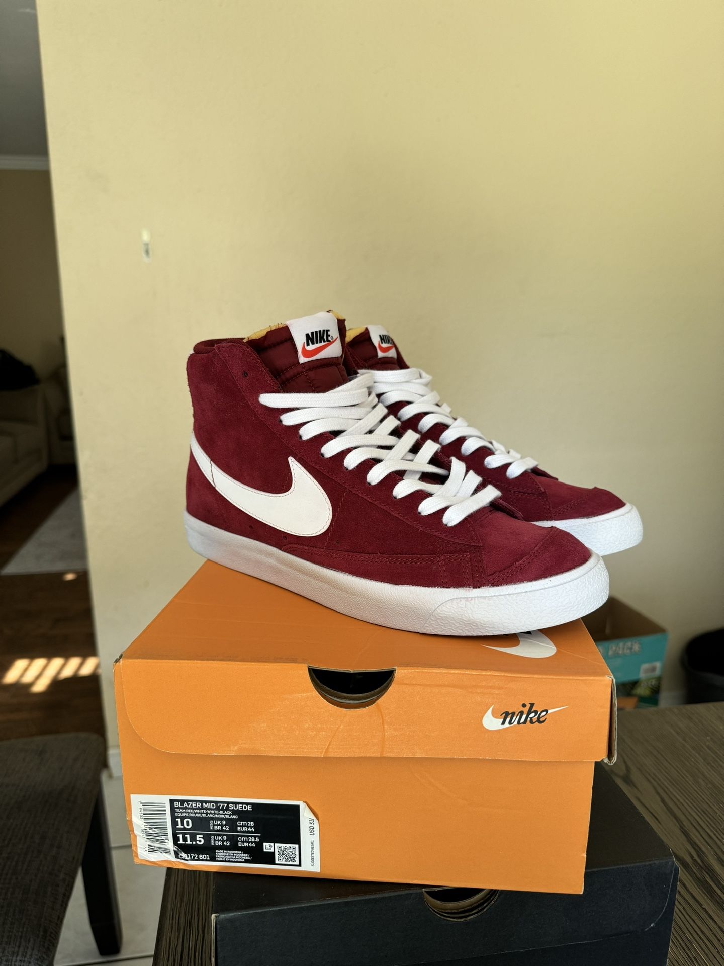 Suede Blazer Mid 77 Team Red Nike Blazer Mid '77 Suede Team Red