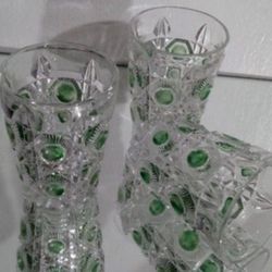  ANTIQUE GLASS SET OF 3 -  EAPG GLASS CO