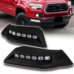 For 2016-2023 Toyota Tacoma W-Power Front Bumper Lip LED Sequential Running Lights -(2-PU-110-LED