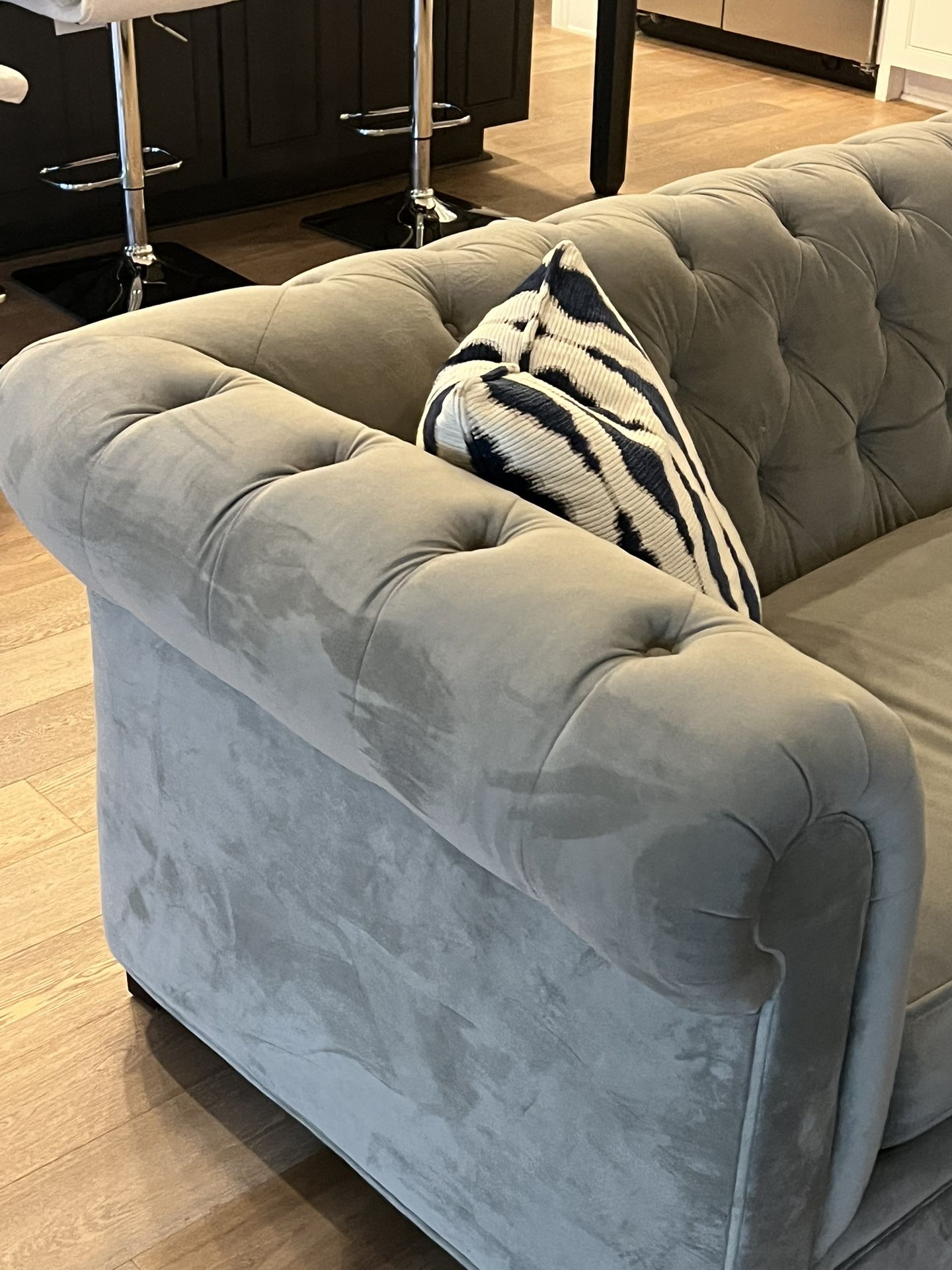 Grey Tufted Couch
