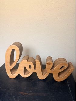 Wooden Love Sign Decor