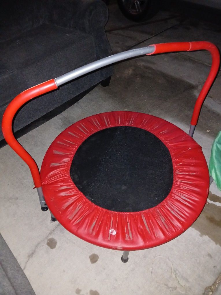 trampolines and kids spin toy