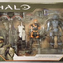 HALO UNSC CHECKPOINT 3 FIGURES 28 PIECE BOX SET. 