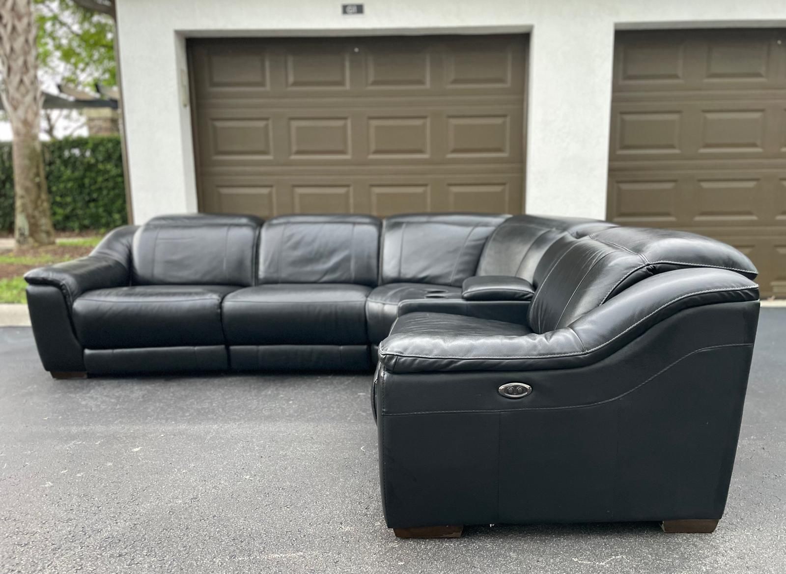 🛋️ Couch/Sofa Sectional - Recliners - Leather - Black - Delivery Available 🚛