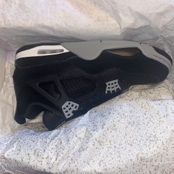 Jordan 4 “black Canvas “ Size 10 Mens Black/ Grey