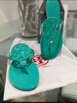 Tory Burch Teal Patent Leather 