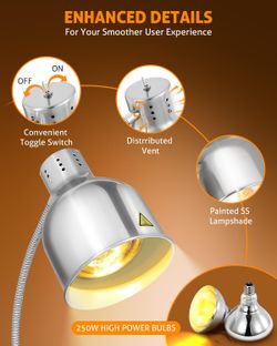 Food Heat Lamp Commercial Food Warmer Lamp  #1278J G1