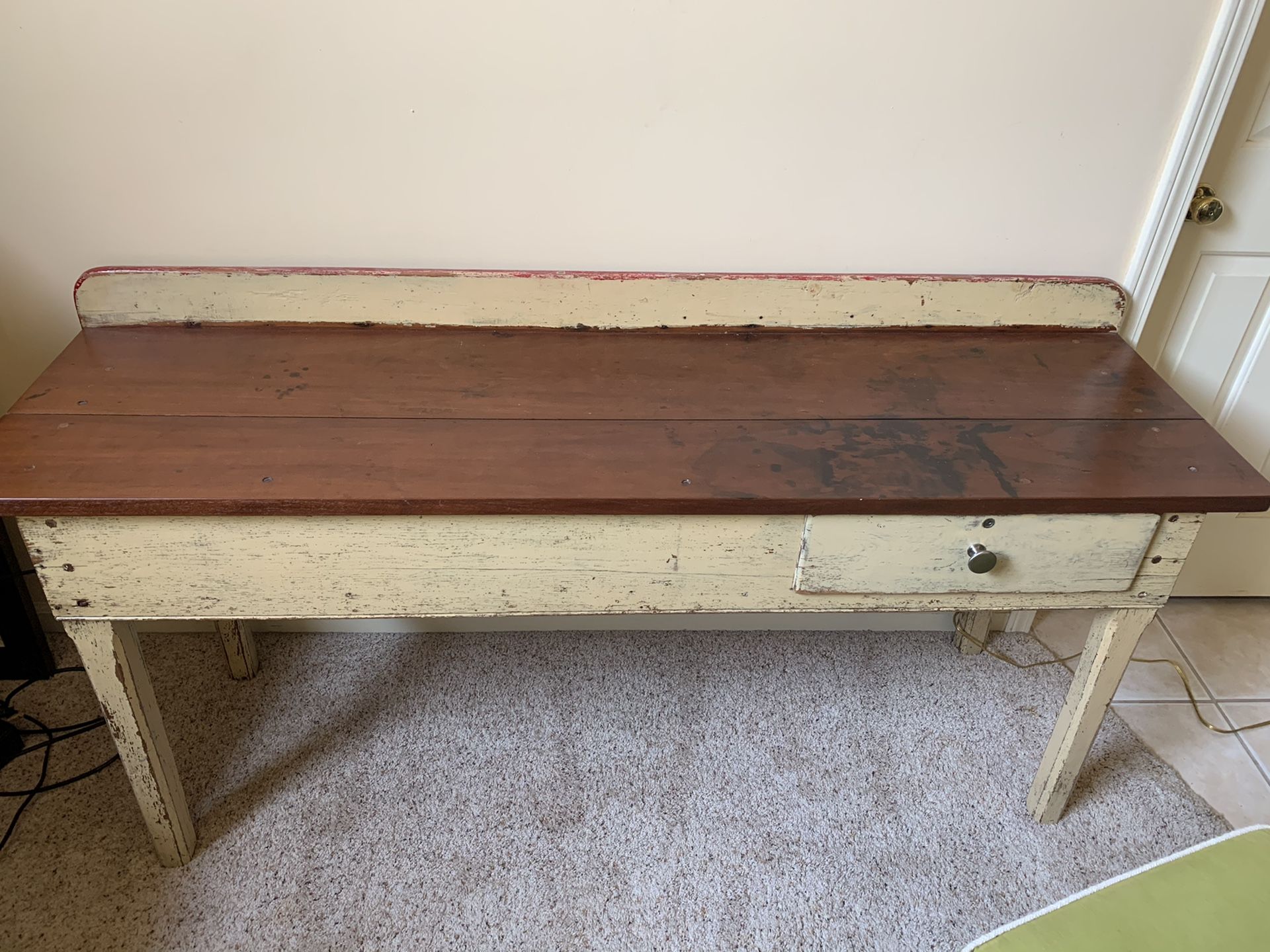 Rustic entry or behind couch measurements 65” x 29” depth 18”