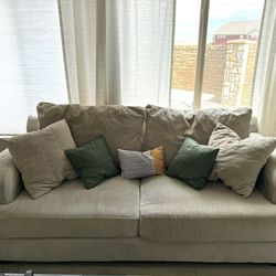 Beige Couch & Loveseat