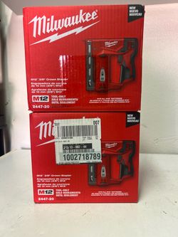 Milwaukee M12 3/8" Crown Stapler 2447-20 – Lot of 2