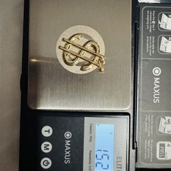 18k DOLLAR PENDANT