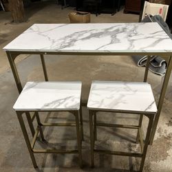 Dining Table With Two Stools