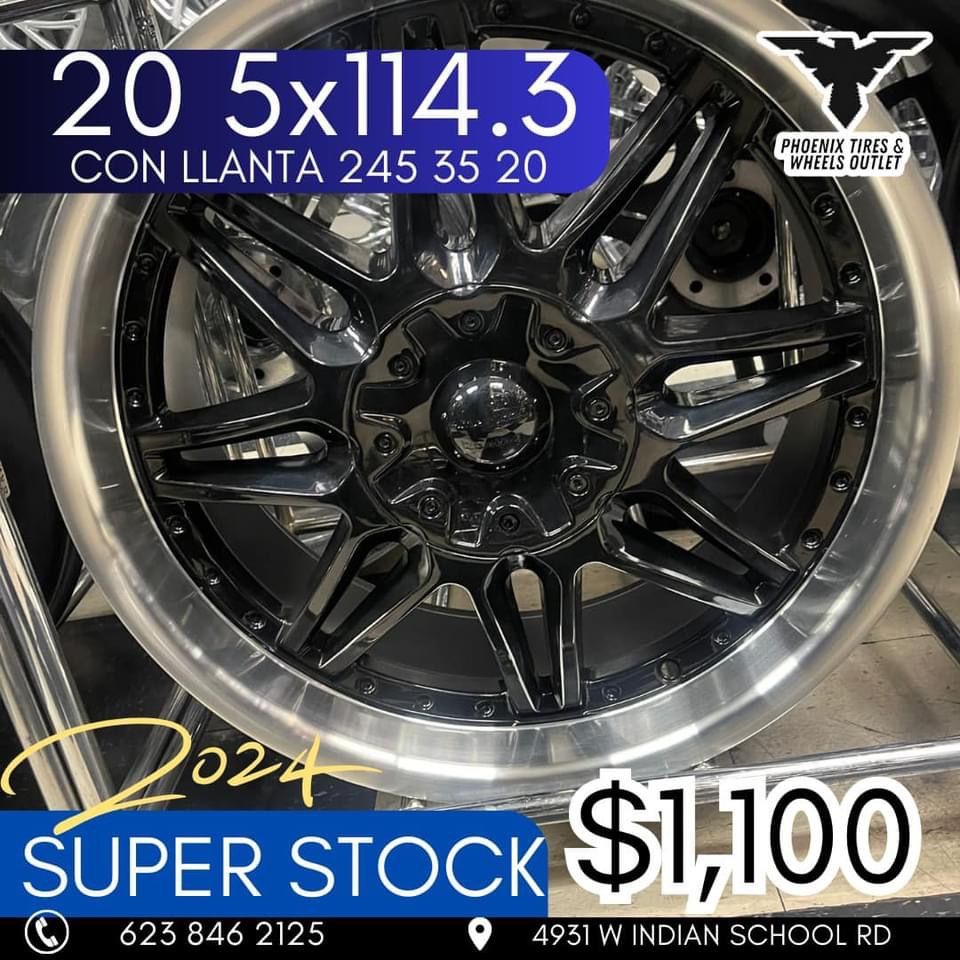 20” WHEELS AND TIRE PACKAGE FOR CARS 623 846 2125 PHOENIX TIRES AND