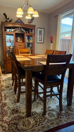 6-Piece Counter Height Wood Dining Set