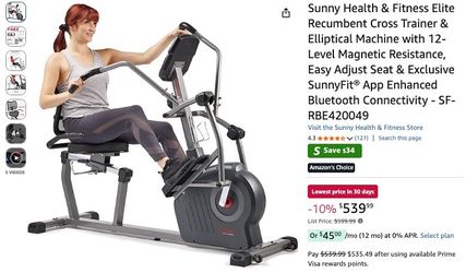 Recumbent cross trainer and elliptical